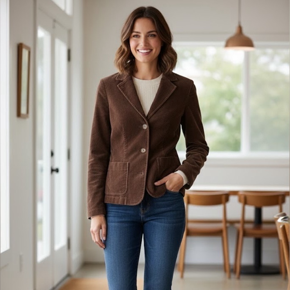 L. L. Bean Woman’s Corduroy Blazer, Brown. Medium?
